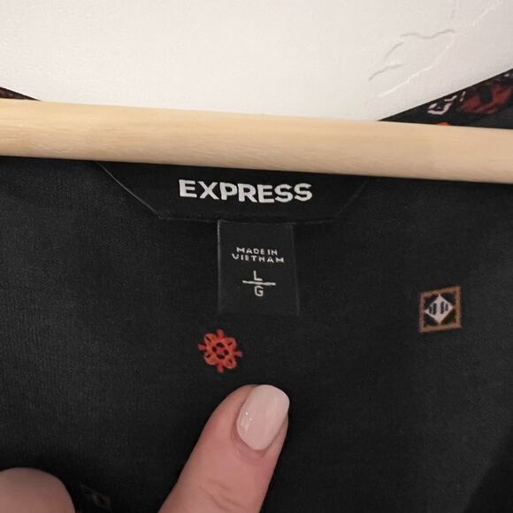 Express High-Low Hemline Faux Wrap Dress Size Large - Picture 14 of 15